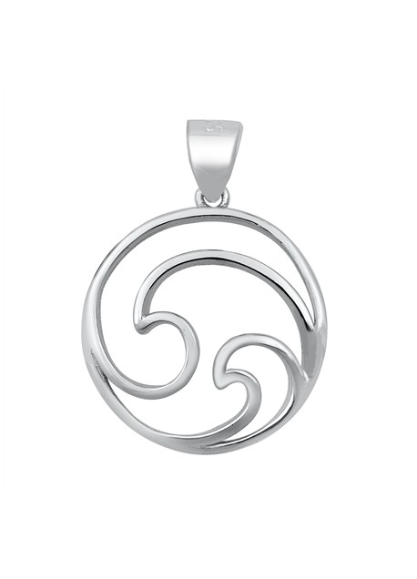 PENDENTIF mixte Vague argent 925