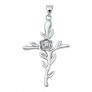 PENDENTIF Fleur en Croix argent 925