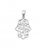 PENDENTIF mixte Main de Fatma avec Fleurs argent 925