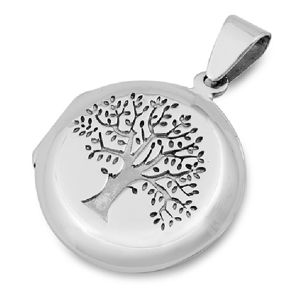 PENDENTIF mixte Médaillon Arbre de Vie argent 925