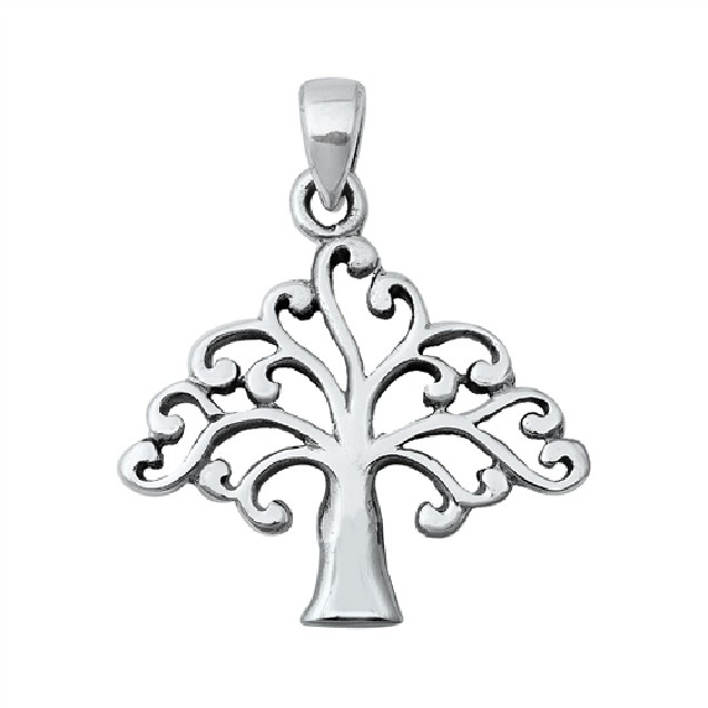 PENDENTIF mixte Arbre argent 925