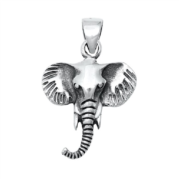 PENDENTIF mixte Tête d'éléphant argent 925