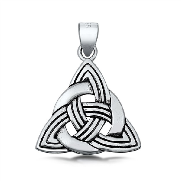 PENDENTIF mixte Triquetra argent 925