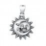 PENDENTIF mixte Soleil et Lune argent 925