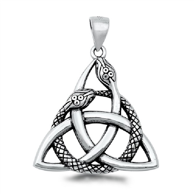 PENDENTIF mixte Serpent celtique argent 925