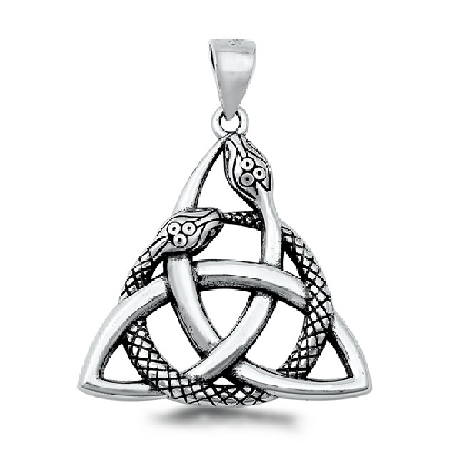 PENDENTIF mixte Serpent celtique argent 925