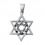 PENDENTIF mixte Étoile de David argent 925