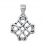 PENDENTIF mixte 4 Cœurs Celtiques argent 925