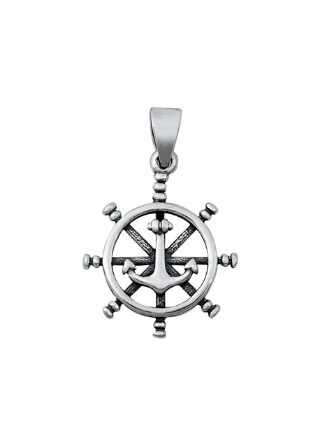 PENDENTIF mixte Barre de Navigation avec Ancre Marine argent 925