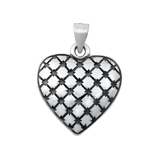 PENDENTIF mixte Cœur argent 925