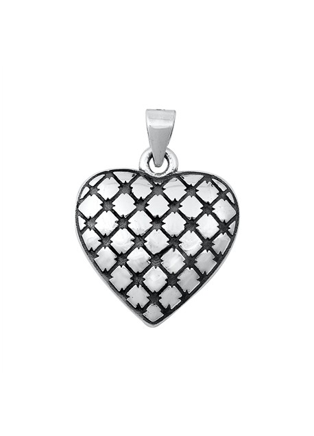 PENDENTIF mixte Cœur argent 925