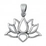 PENDENTIF mixte Fleur de Lotus argent 925