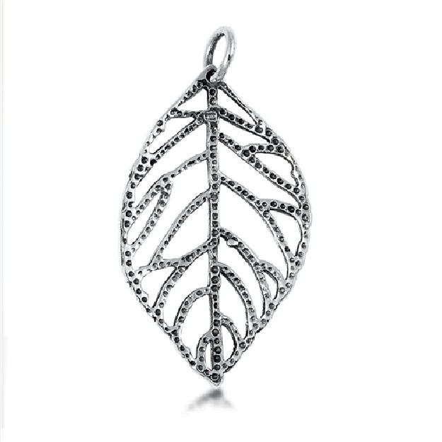 PENDENTIF Feuille argent 925