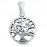 PENDENTIF mixte Médaillon rond Arbre de Vie argent 925