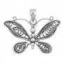 PENDENTIF mixte Papillon argent 925