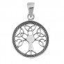 PENDENTIF mixte Médaillon rond Arbre de Vie argent 925