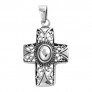 PENDENTIF mixte Croix argent 925