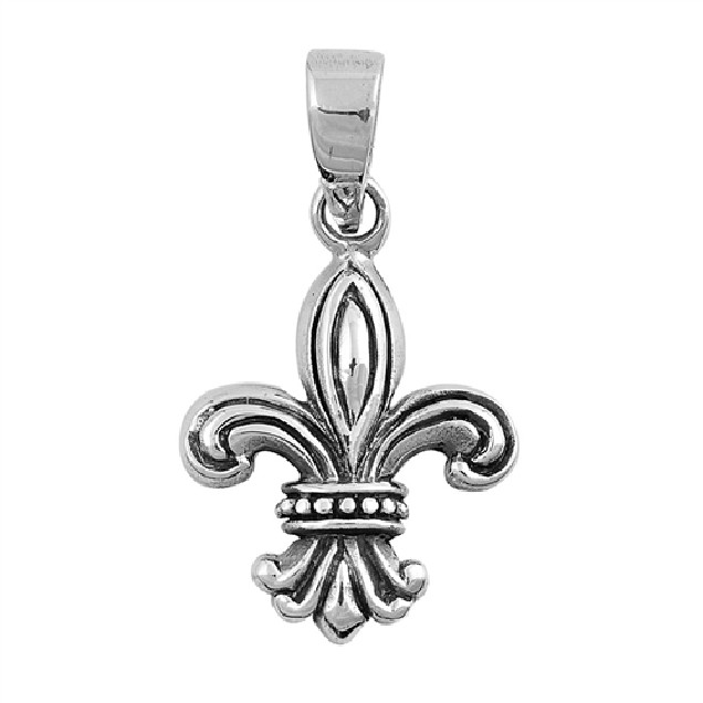 PENDENTIF mixte Fleur De Lys argent 925