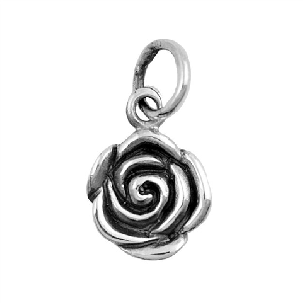 PENDENTIF Rose argent 925