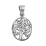 PENDENTIF mixte Médaillon ovale Arbre de Vie argent 925