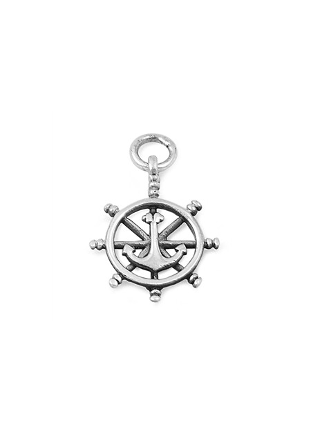 PENDENTIF mixte Barre de Navigation avec Ancre Marine argent 925