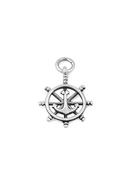 PENDENTIF mixte Barre de Navigation avec Ancre Marine argent 925