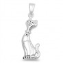 PENDENTIF mixte Chat argent 925