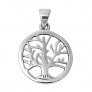 PENDENTIF mixte Médaillon rond Arbre de Vie argent 925