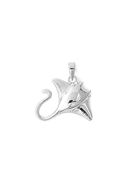 PENDENTIF mixte Raie Manta argent 925