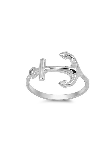 Bague Mixte Anchor Ancre de marine en Argent 925