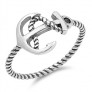 Bague Mixte ANCHOR Ancre de Marine & cordage en Argent 925