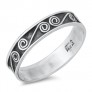 Bague Anneau Mixte Spirale en Argent 925 - 4.5 MM