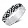 Bague Anneau Mixte Tribal chic en Argent 925 - 5 MM