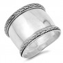 Bague Anneau Armure torsadé en Argent 925 - 18 MM