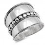 Bague Anneau Armure en Argent 925 - 19 MM