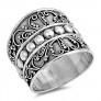 Bague Anneau Large en Argent 925 décor Bali