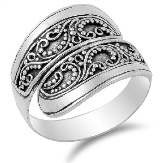 Bague ouverte large en Argent Massif 17 MM