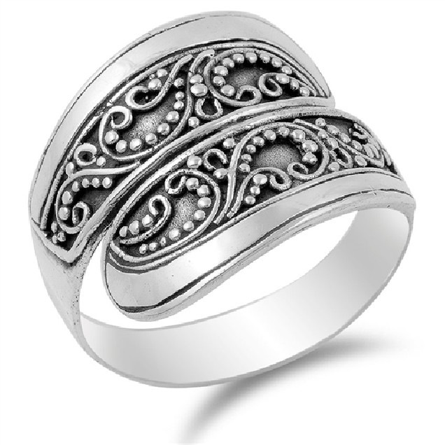 Bague ouverte large en Argent Massif 17 MM