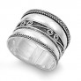 Bague Anneau mixte Argent 925 décor spirale- 17 MM