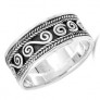 Bague Anneau Homme Large en Argent 925 - 10 MM