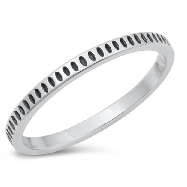 Bague Anneau fin Argent 925 design - 2 MM