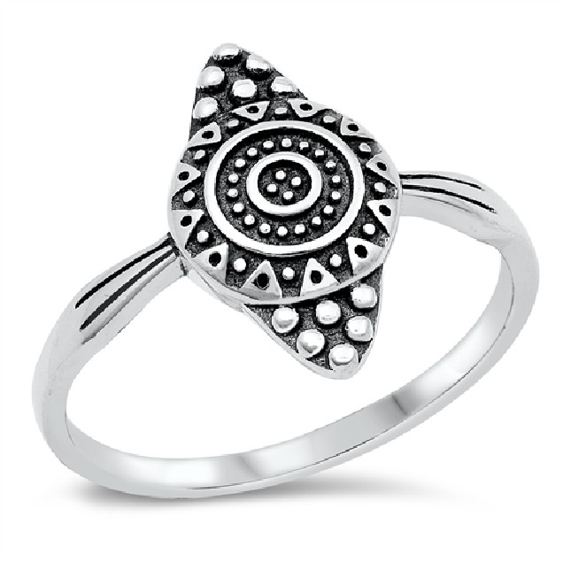 Bague Ethnique en Argent Massif