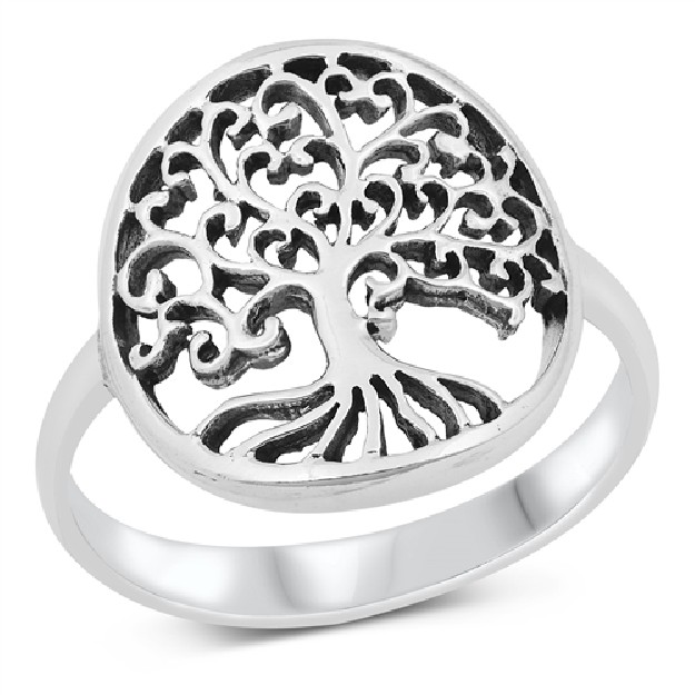 Bague Mixte Arbre de vie en Argent 925