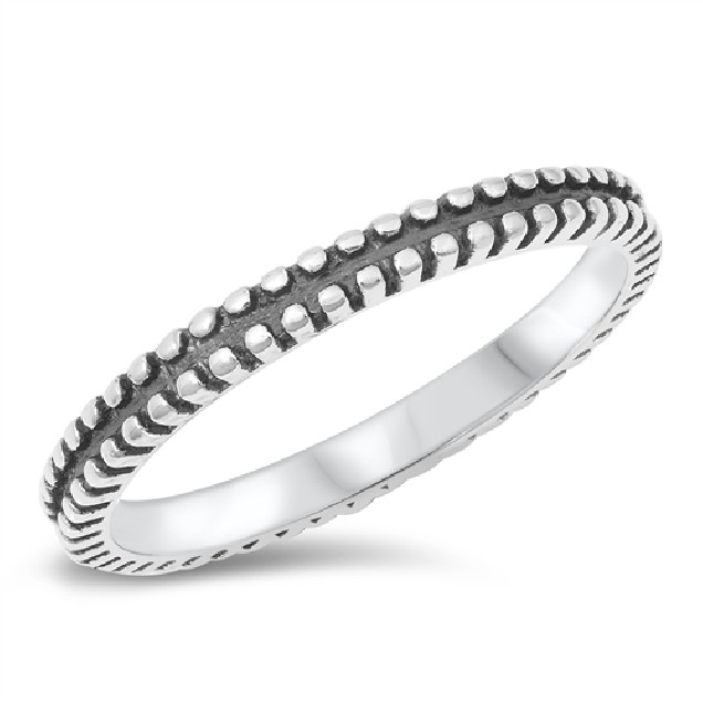 Bague Anneau fin mixte en Argent 925 -2 MM