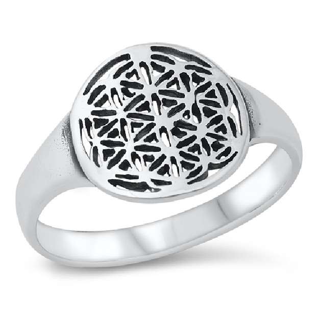 Bague Fleur Rosace en Argent 925