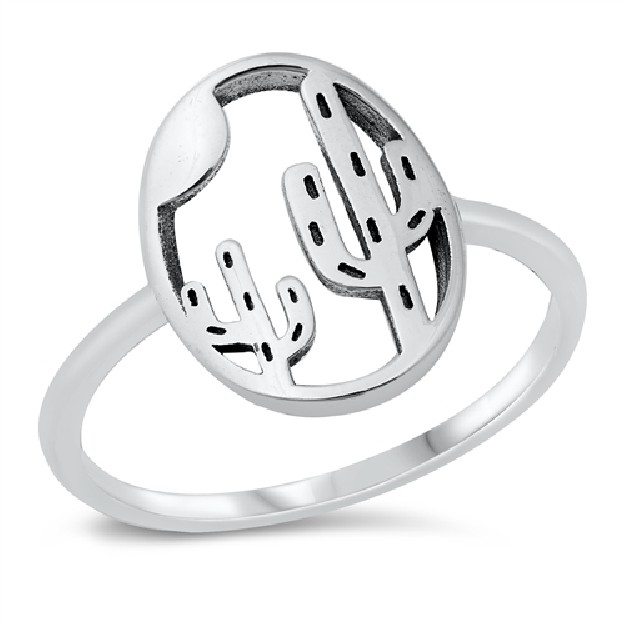 Bague mixte Cactus en Argent 925