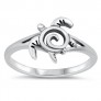 Bague Tortue & spirale Argent 925