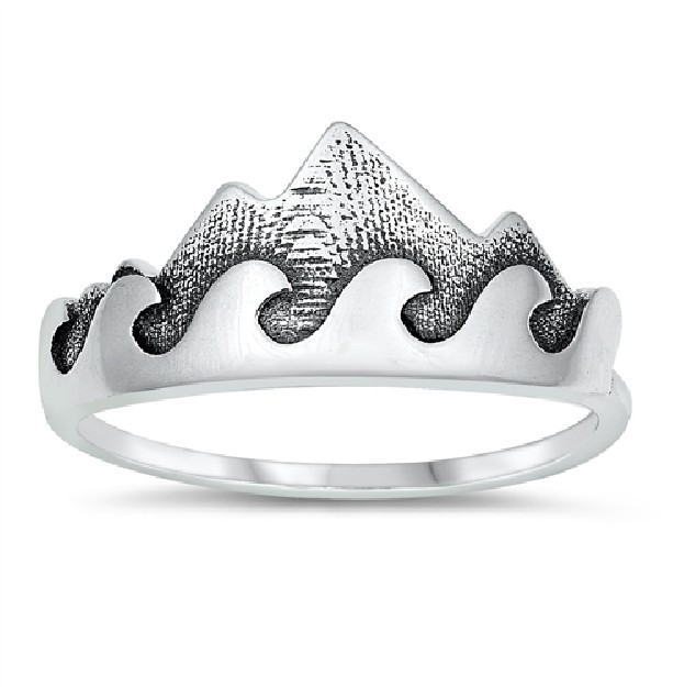 Bague Montagnes & Vagues en Argent 925