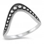 Bague originale Mode en V en Argent 925