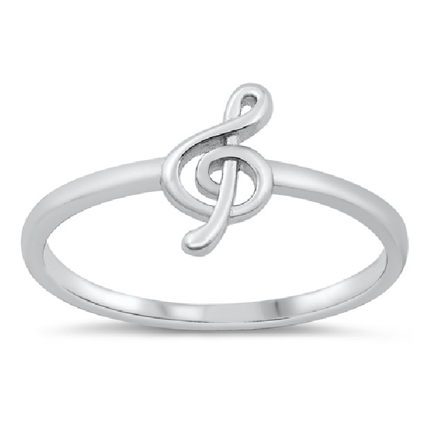 Bague clé de Sol en Argent 925